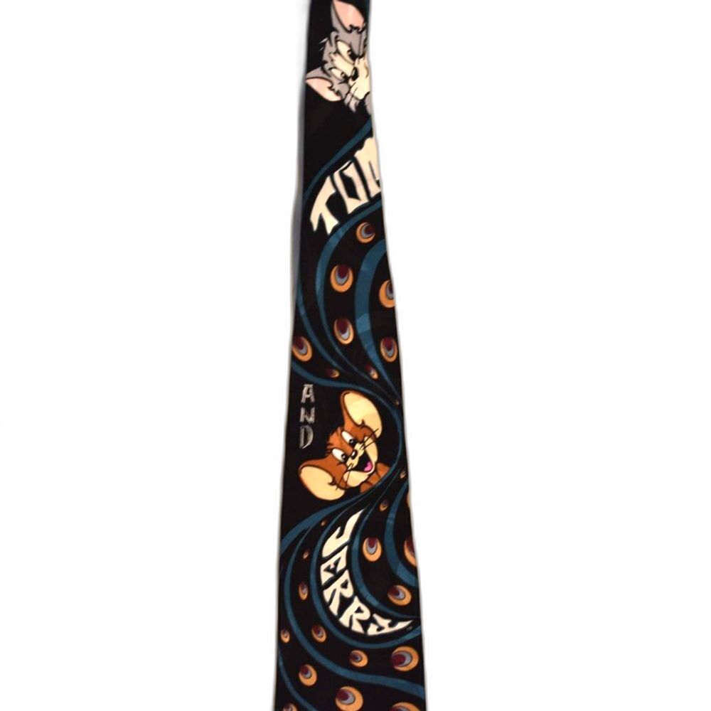 Vintage 1980's Lakeside Apparel Tom & Jerry Art Deco Designs Silk Tie